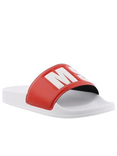 Shop Msgm Sandal In Red