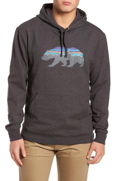 Shop Patagonia Fitz Roy Bear Graphic Hoodie In Black