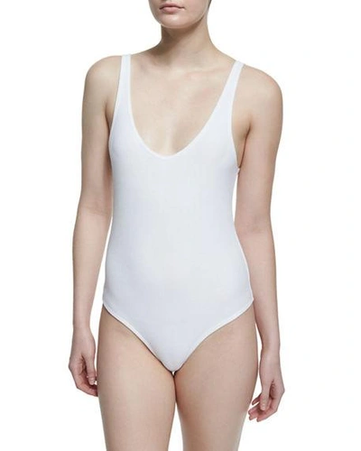 Shop Atm Anthony Thomas Melillo V-neck Tank Bodysuit In White