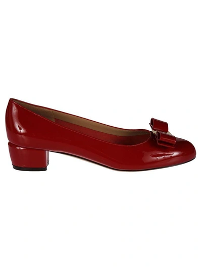 Shop Ferragamo Vara Pumps In Red