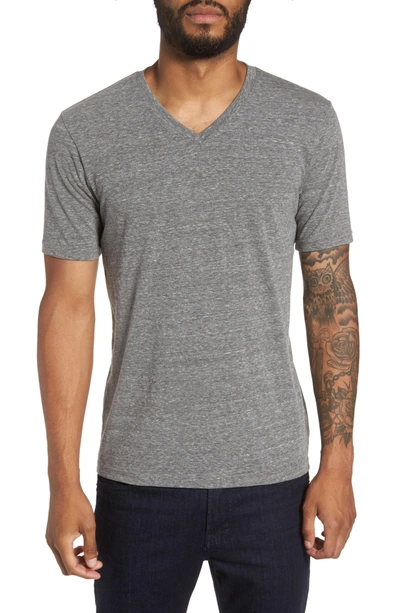 Shop Goodlife Classic Supima Cotton Blend V-neck T-shirt In Heather Grey