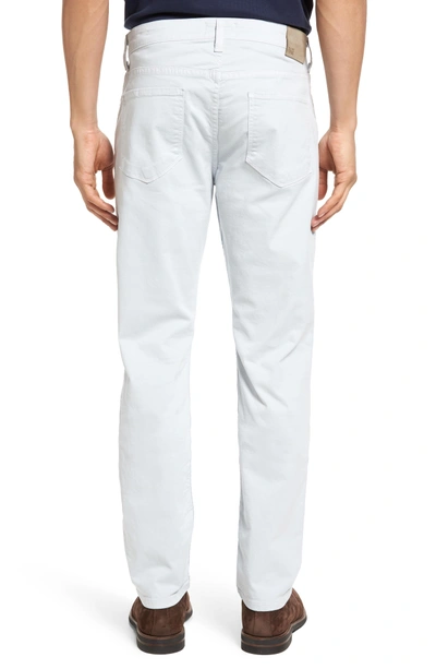 Shop Paige 'federal' Slim Straight Leg Twill Pants In Arctic Blue