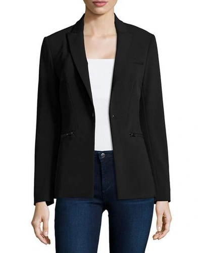 Shop Veronica Beard Bi-stretch Scuba Jacket In Black