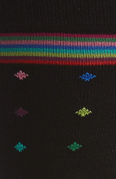 Shop Paul Smith Diamond Stripe Socks In Black