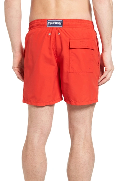 Shop Vilebrequin Swim Trunks In Poppy Red