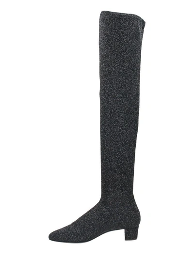 Shop Giuseppe Zanotti Pretty Glitter Sock Boots In Black