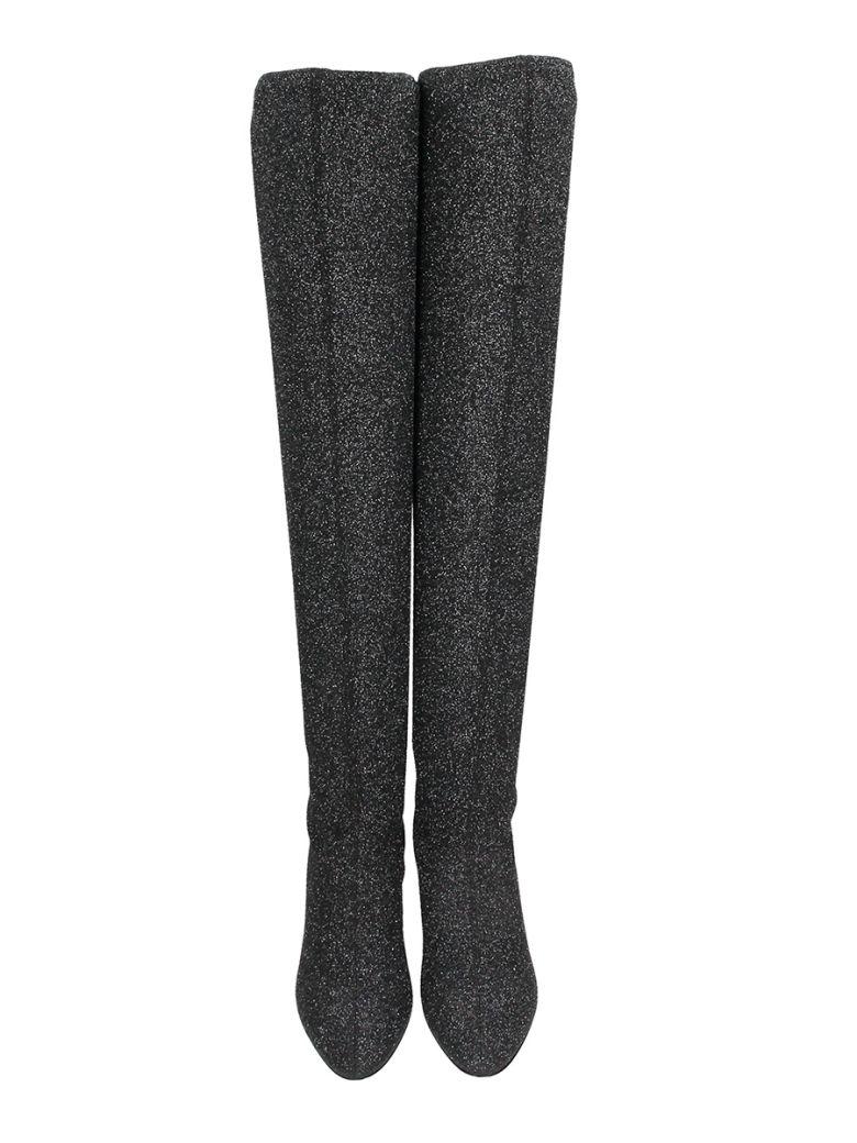 Giuseppe Zanotti Pretty Glitter Sock Boots In Black | ModeSens