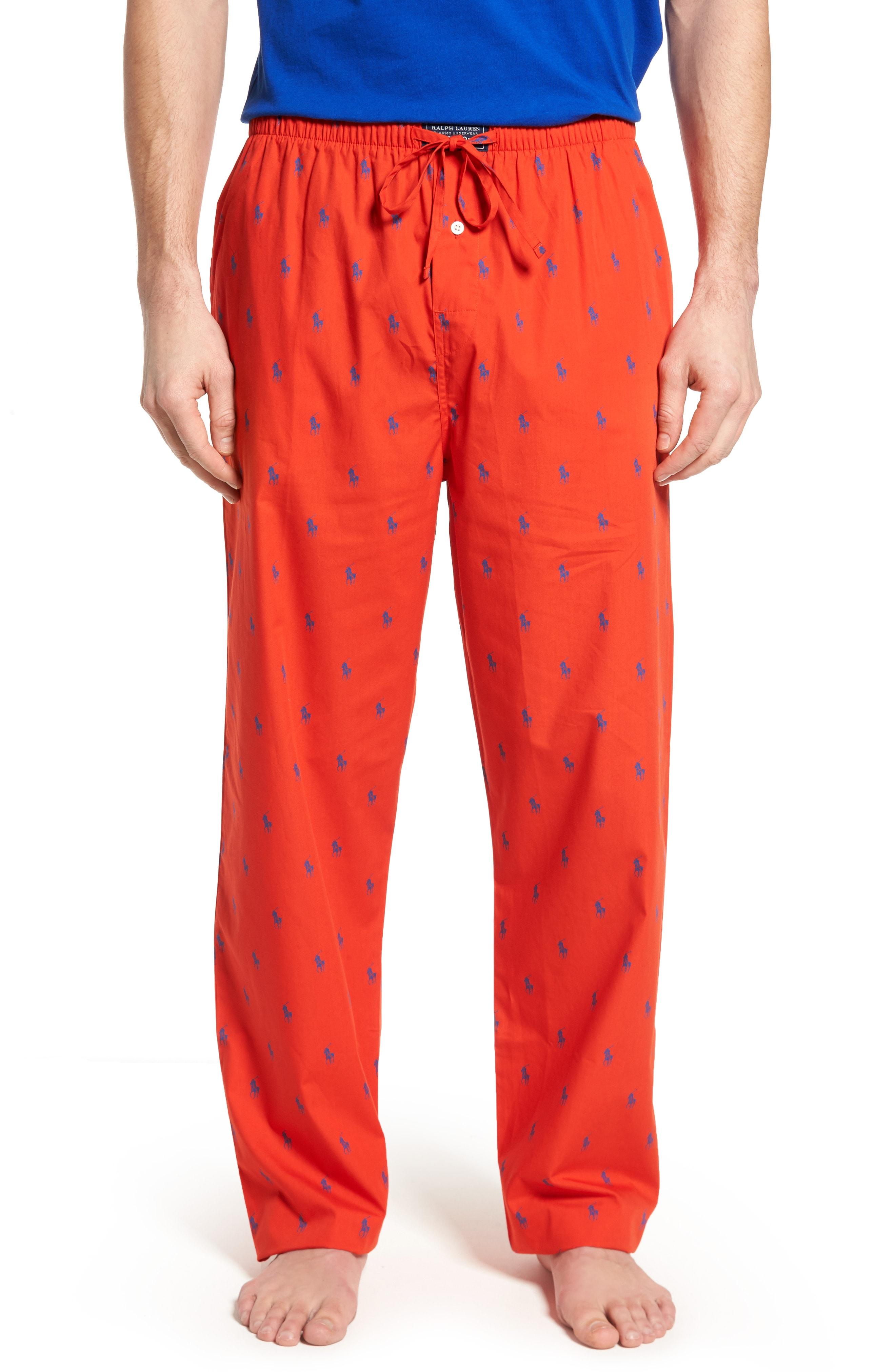 Ralph Lauren Cotton Lounge Pants In Sapphire Star/ Gold Doubloon | ModeSens