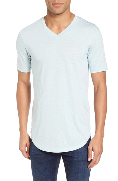 Shop Goodlife Scallop Triblend V-neck T-shirt In Dream Blue