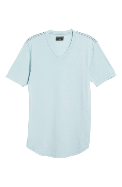 Shop Goodlife Scallop Triblend V-neck T-shirt In Dream Blue