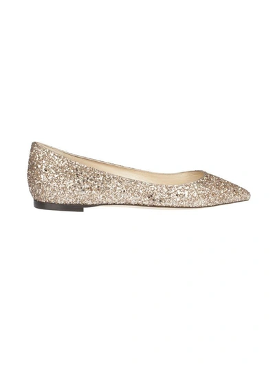 Shop Jimmy Choo Glitter Romy Ballerinas In Ballet Pink