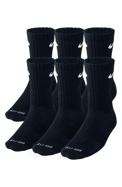 Shop Nike Dri-fit Crew Socks In Black/ White