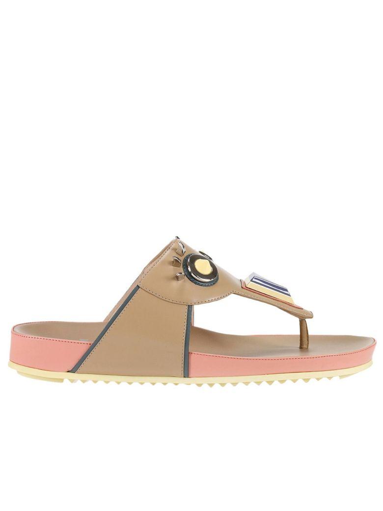 women's fendi flat sandals