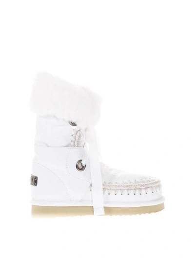 Shop Mou Eskimo Fur & Shearling Boots In White