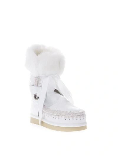 Shop Mou Eskimo Fur & Shearling Boots In White