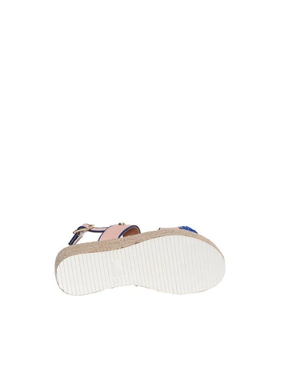 Shop Moschino Ja16107i15id Sandals In Rosa/bluette