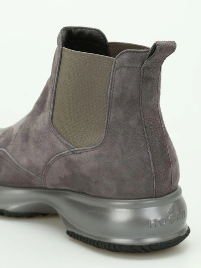 Shop Hogan Boots In Dark Grey