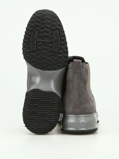 Shop Hogan Boots In Dark Grey
