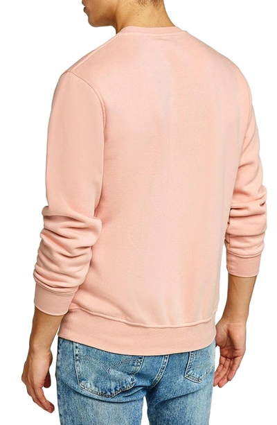 Shop Topman Nicce Slim Fit Embossed Sweatshirt In Pink