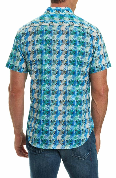 Shop Robert Graham Illusions Sport Shirt In Turquoise