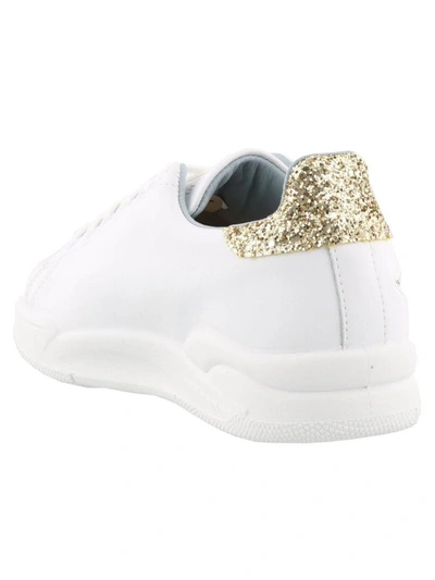 Shop Chiara Ferragni Roger Sneaker In White Star Gold