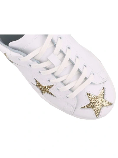 Shop Chiara Ferragni Roger Sneaker In White Star Gold