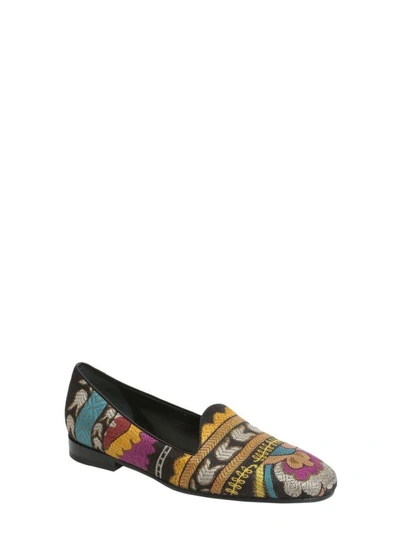 Shop Etro Oreintal Jacquard Slippers In Multicolor