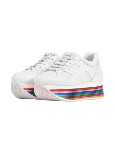 Shop Hogan Maxi H222 Sneaker In Bianco-multicolor