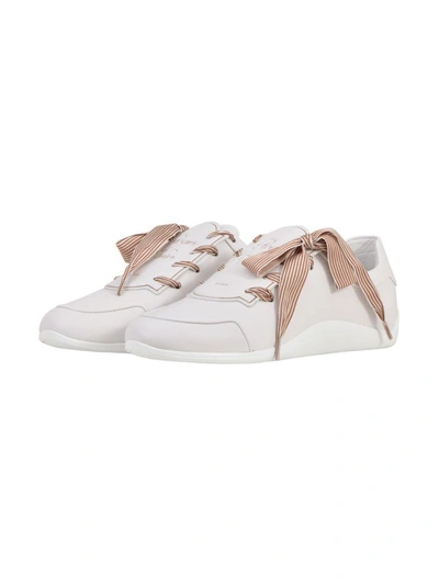 Shop Roger Vivier 1cm Embossed Sneakers In White