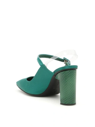 Shop Alyx Squared Pointy Slingbacks In Green|verde