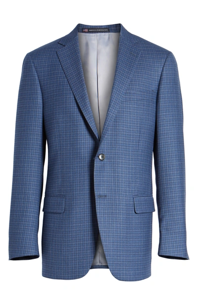 Shop Hart Schaffner Marx Classic Fit Check Wool Sport Coat In Mid Blue