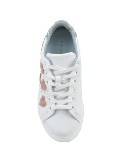 Shop Chiara Ferragni Heart Sneaker In White