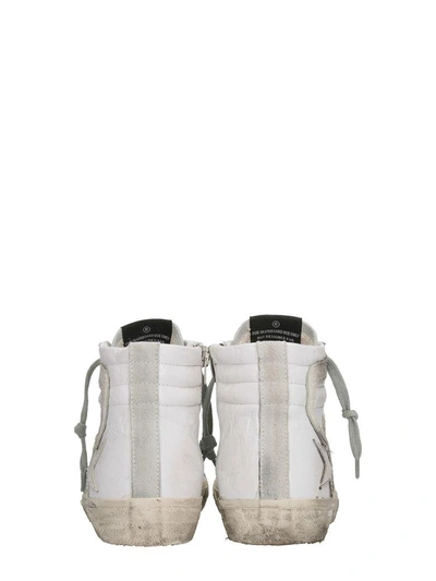 Shop Golden Goose Slide In White Leather Sneakers