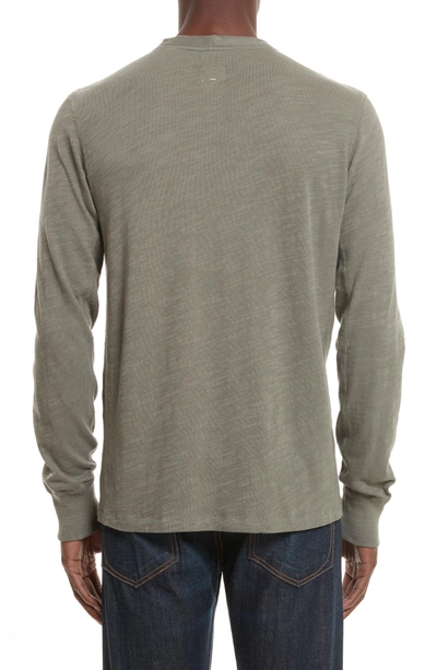 Shop Rag & Bone Standard Issue Slub Cotton Henley In Sage