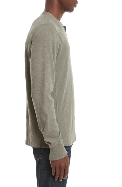 Shop Rag & Bone Standard Issue Slub Cotton Henley In Sage