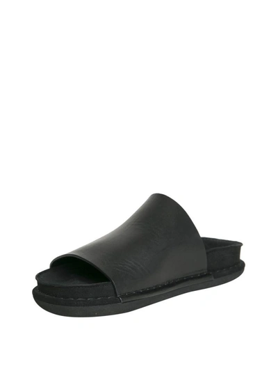 Shop Ann Demeulemeester Leather And Suede Sandals In Nero