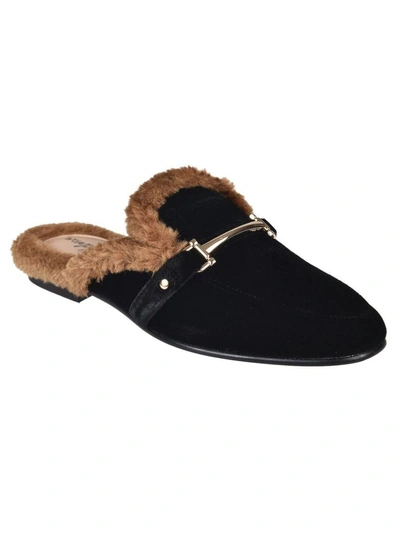 Shop Sam Edelman Danica Faux Fur Slippers In Black
