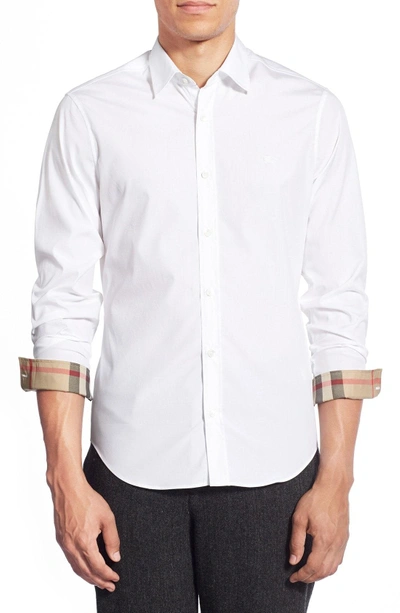 Shop Burberry Cambridge Aboyd Sport Shirt In White