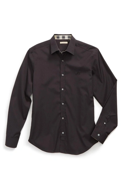 Shop Burberry Cambridge Aboyd Sport Shirt In Black