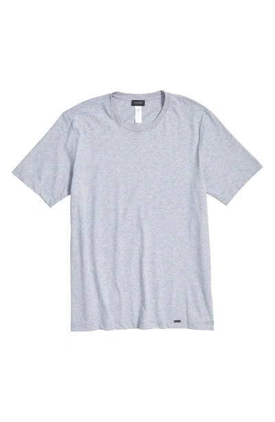 Shop Hanro Living Crewneck T-shirt In Grey Melange