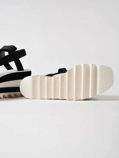 Shop Stella Mccartney Sneak Elyse Wedge Sandals In Black-white