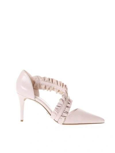 Shop Michael Michael Kors Pink Leather Pumps With Playful Pumps In Soft Pink
