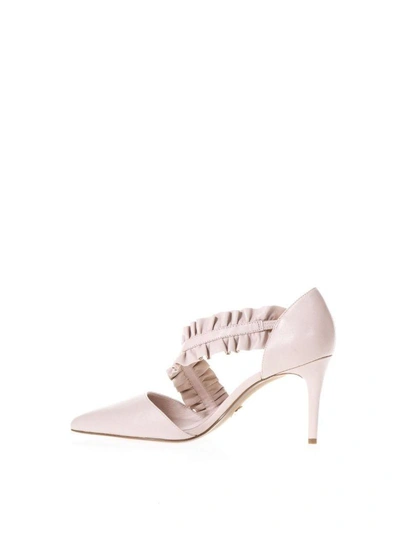 Shop Michael Michael Kors Pink Leather Pumps With Playful Pumps In Soft Pink