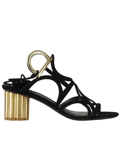 Shop Ferragamo Heeled Sandals Shoes Women Salvatore  In Black