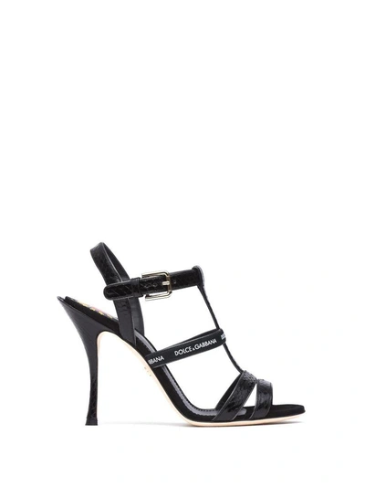 Shop Dolce & Gabbana Keira Black Sandals In Nero