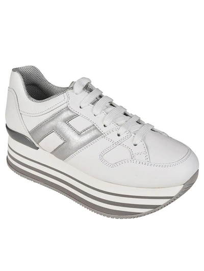 Shop Hogan Maxi 222 Platform Sneakers In White