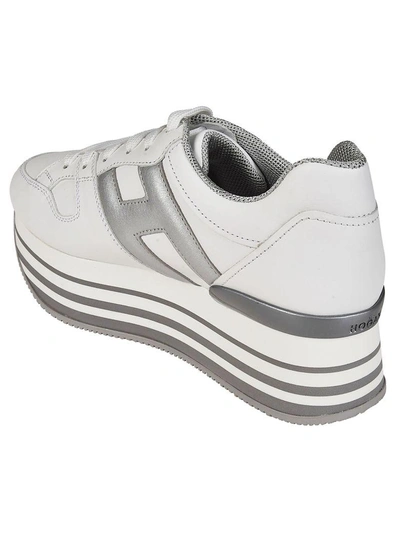 Shop Hogan Maxi 222 Platform Sneakers In White