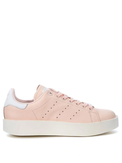 Shop Adidas Originals Stan Smith Pink Leather Sneaker In Rosa