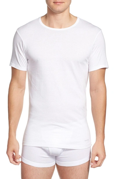 Shop Calvin Klein Slim Fit 3-pack Cotton T-shirt In White