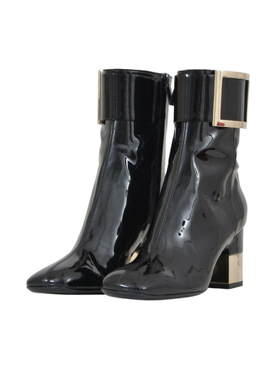 Shop Roger Vivier 7cm Black Patent Boots